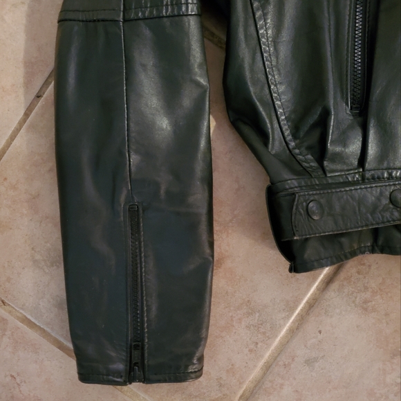 The Leather Ranch Vintage Black Genuine Leather Jacket, Unisex Size 2 - Picture 8 of 12